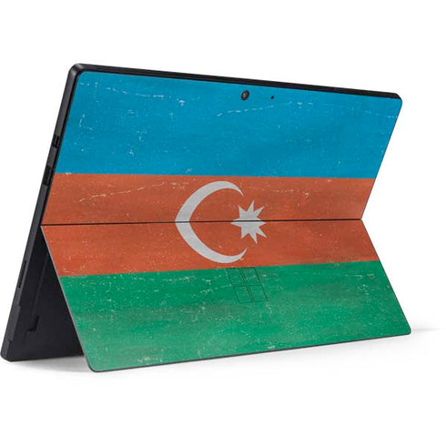Azerbaijan Flag Distressed Surface Pro 7 Skin
